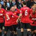 United celebrate after opening up a two-goal lead