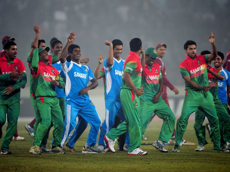 Bangladesh celebrate a recent one-day series victory over West Indies