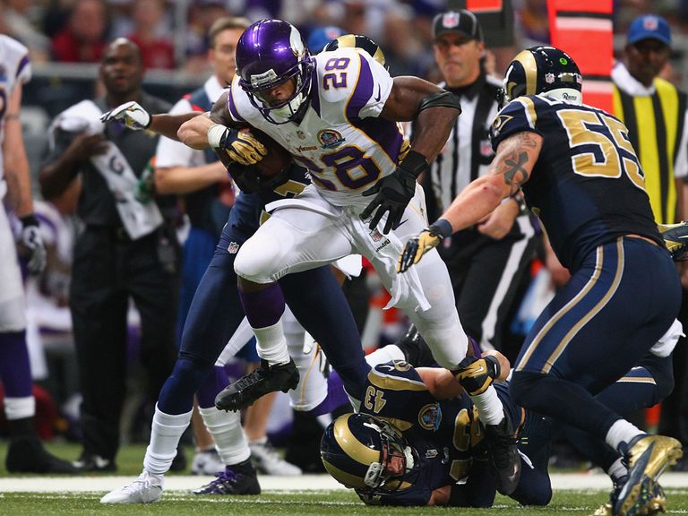 Adrian Peterson: 212 yards on 24 carries for the Vikings