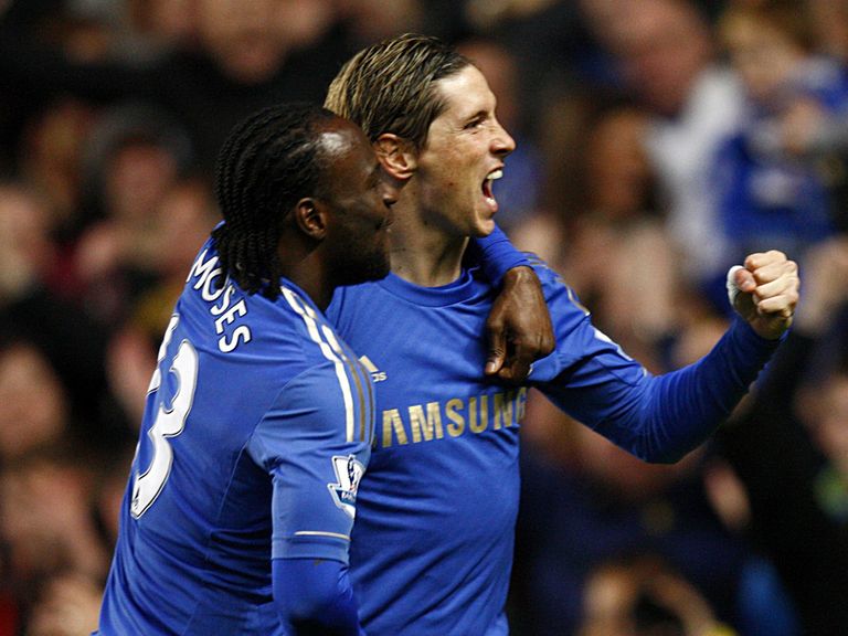 Fernando Torres scored in Chelsea's rout of Aston Villa