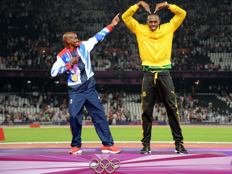 Children were inspired by the likes of Mo Farah (l) and Usain Bolt