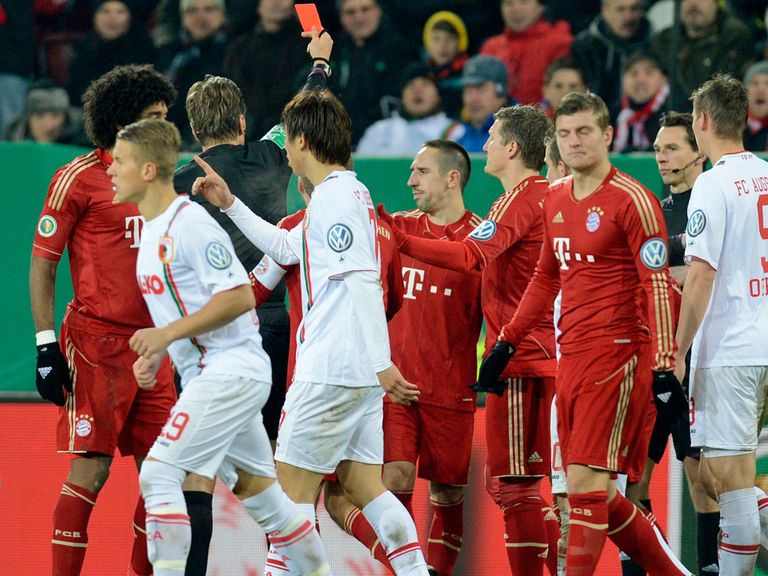 Franck Ribery: Sent off at Augsburg