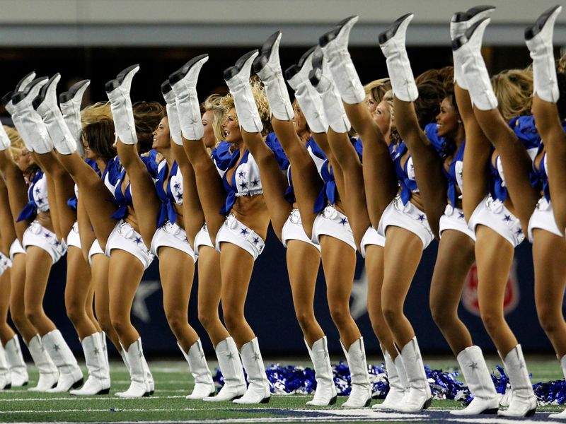 The Dallas cheerleaders were impressed by Romo's efforts