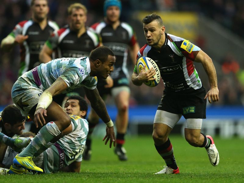 Danny Care: Ran in a 52nd-minute try as Aviva Premiership leaders Harlequins beat London Irish 26-15 in front of a full house at Twickenham