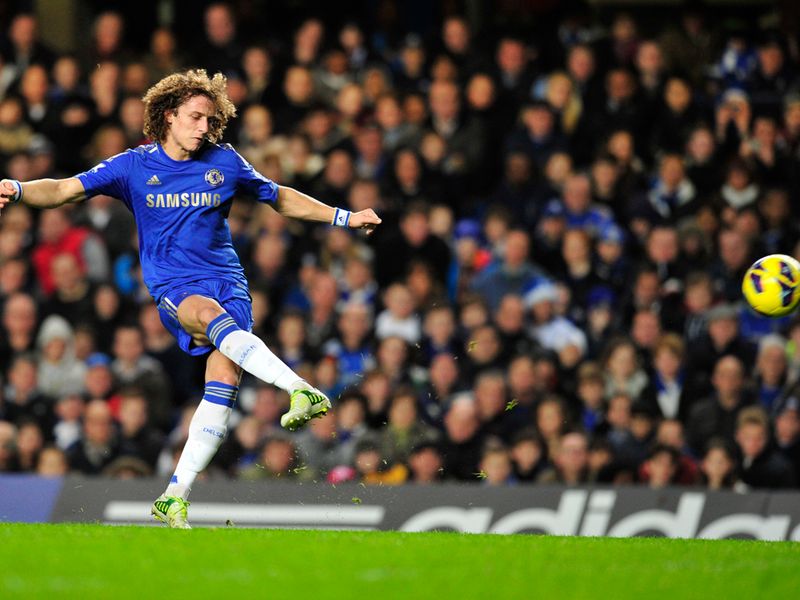 David Luiz drills home Chelsea's second