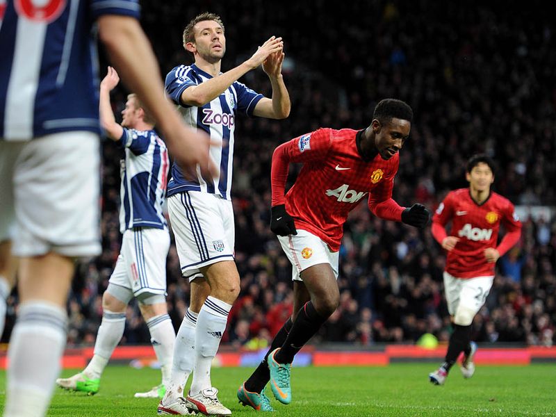 United initially don't miss their talisman as West Brom are helping them out, Gareth McAuley deflects Ashley Young's cross into his own goal.