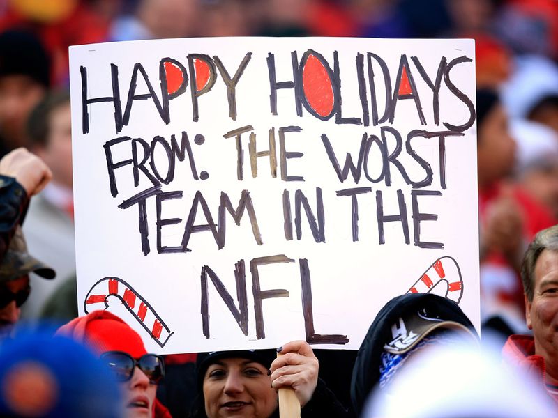 Fans of the lowly Chiefs made light of their 2-13 record