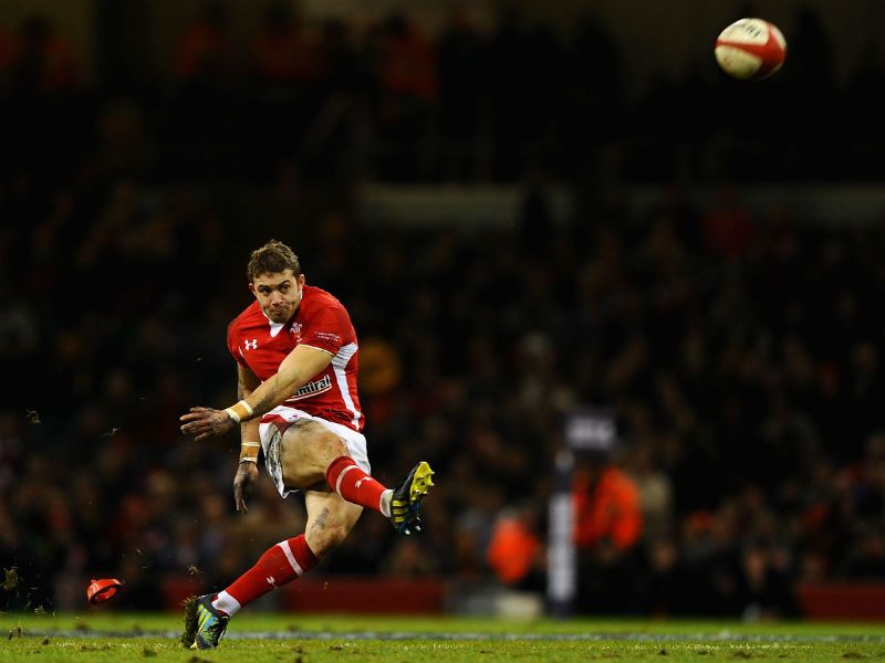 ...after Leigh Halfpenny had kicked four penalties, two in each half, to put Wales 12-9 ahead against Australia