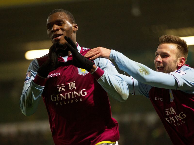 Christian Benteke added a fourth for Aston Villa to complete a 4-1 victory at Norwich
