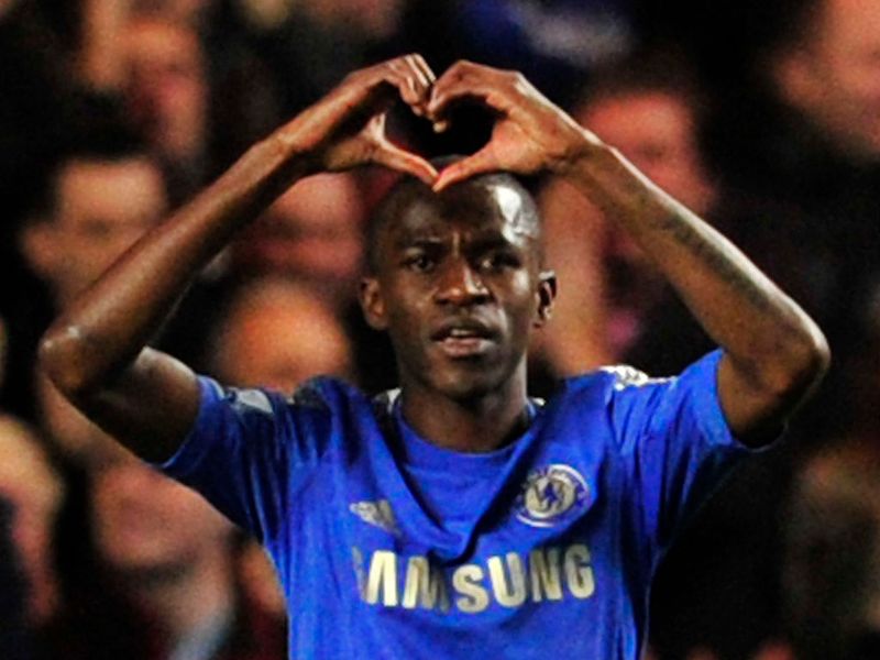 Ramires makes a heart sign after netting Chelsea's fifth