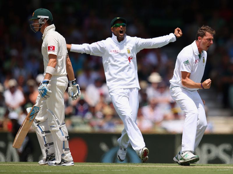Steyn then sent Michael Clarke packing for five, leaving Australia on 45 for six.