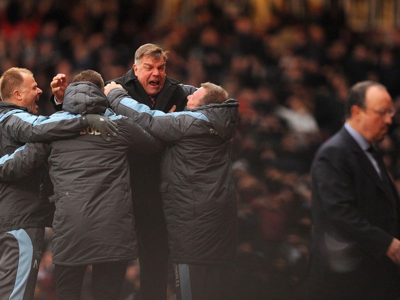 Sam Allardyce couldn't hide his delight while it was more misery for Benitez