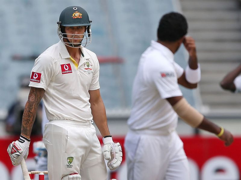 Mitchell Johnson troubled the opposition attack.