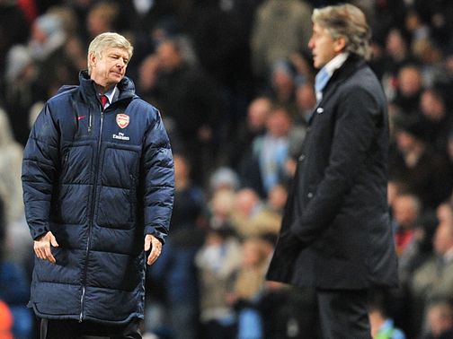 Wenger came off second best to Mancini