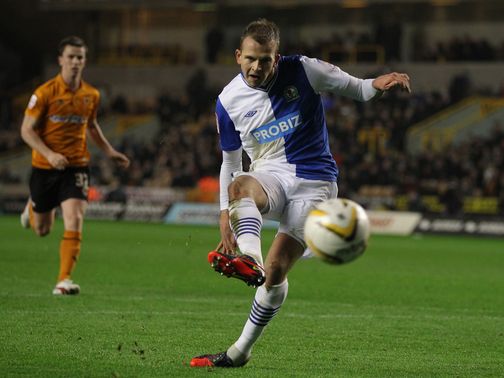 Jordan Rhodes gives Blackburn the lead from the spot