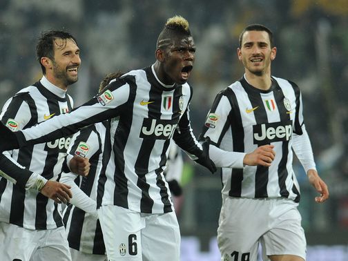 Paul Pogba celebrates Juventus' win.&nbsp;