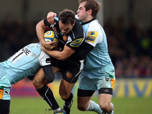 Phil Dollman leads an Exeter attack
