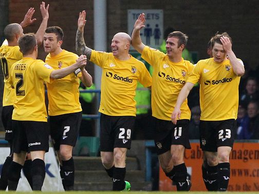 Port Vale celebrate against Gillingham