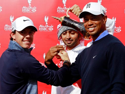 McIlroy and Woods: Out together on Thursday and Friday