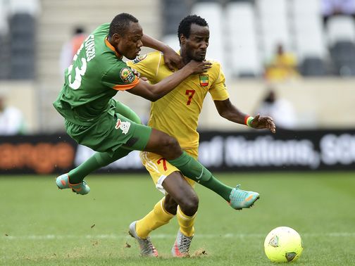 Stoppila Sunzu vies with Said Ahmed