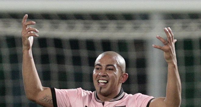 Arevalo Rios celebrates for Palermo