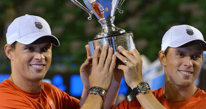 The Bryan brothers celebrate a record 13th Grand Slam crown in Australia