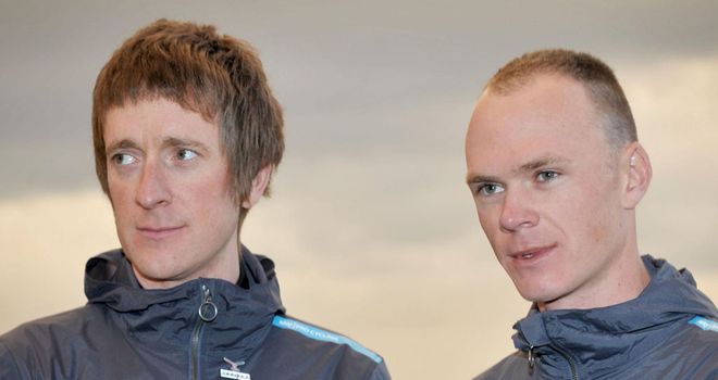 Chris Froome, right, has been given the nod ahead of Sir Bradley Wiggins, left, to lead Team Sky at the Tour de France