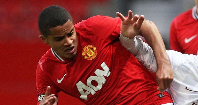 Zeki Fryers: In action for Manchester United