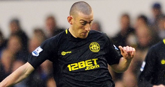 David Jones: In action for Wigan against Everton