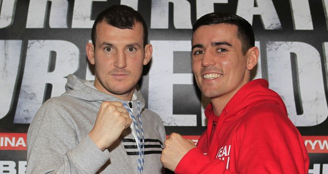 Derry Mathews (L) is hoping to please home fans at the Echo Arena(Lawrence Lustig/Matchroom)