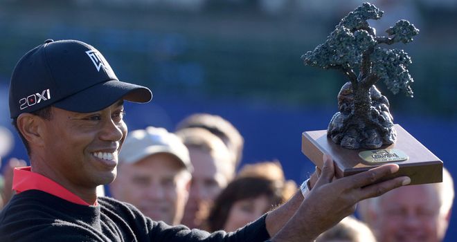 Woods: claimed his seventh Farmers Insurance Open title on Monday
