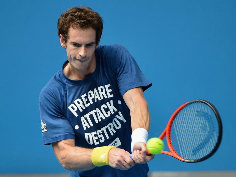 Andy Murray: Getting in practice under lights