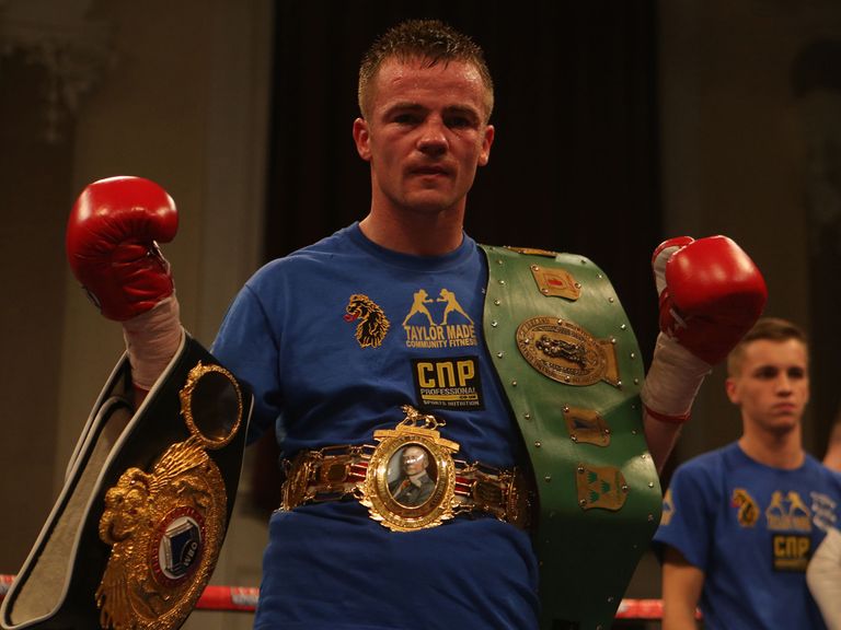 Frankie Gavin celebrates after his triumph
