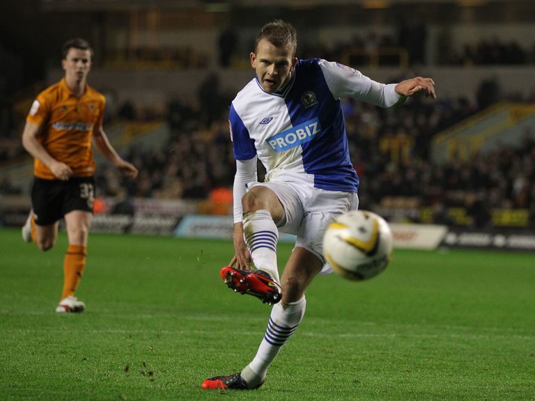 Jordan Rhodes gives Blackburn the lead from the spot