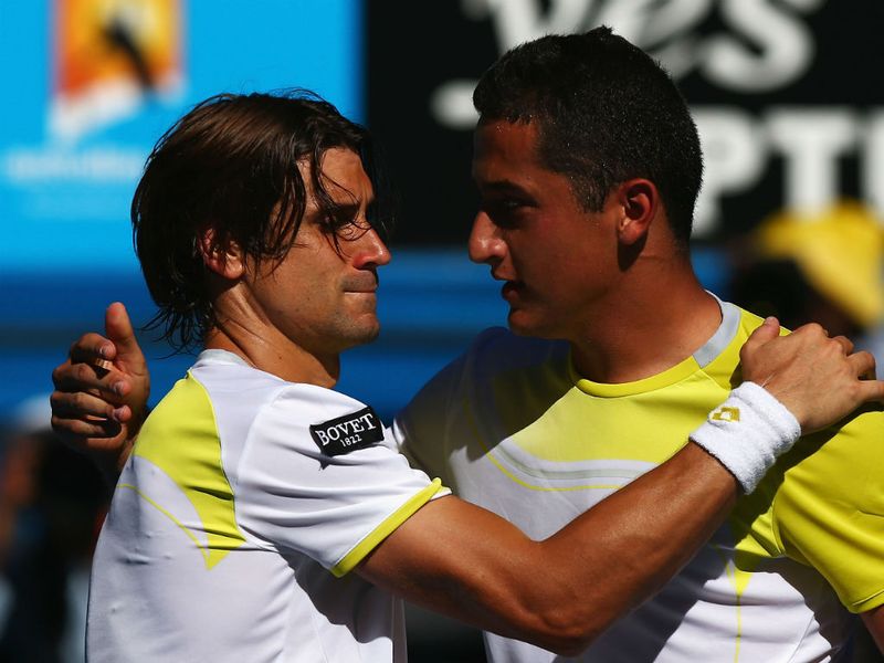 ... however Ferrer (left) who comes out on top