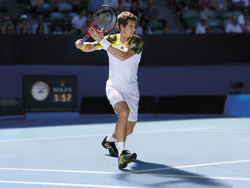 Andy Murray will wear adidas' barricade semi-fitted Tee. It also comes in black. Other players will wear a polo version.