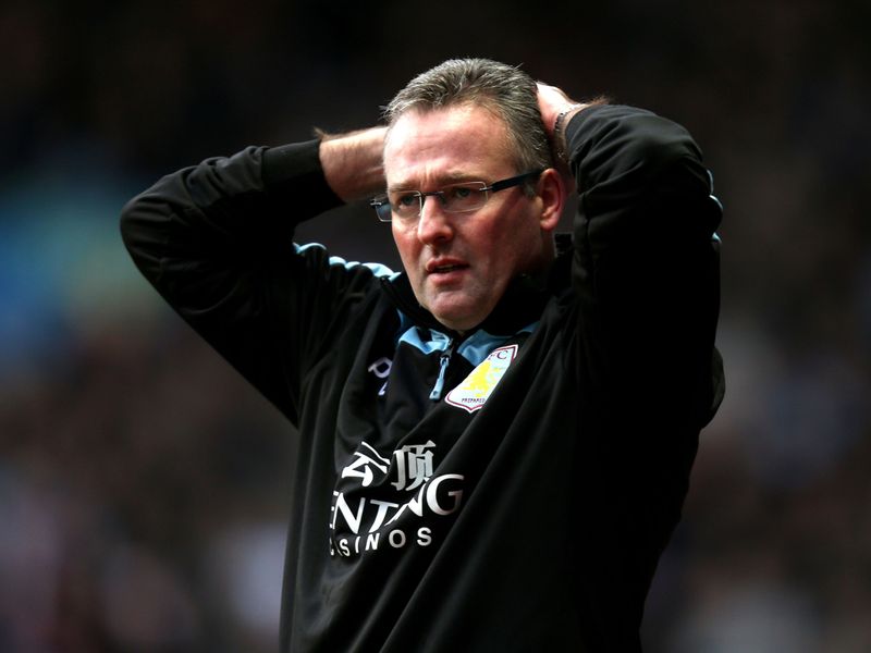 Paul Lambert shows his anguish as Villa fail to find an equaliser