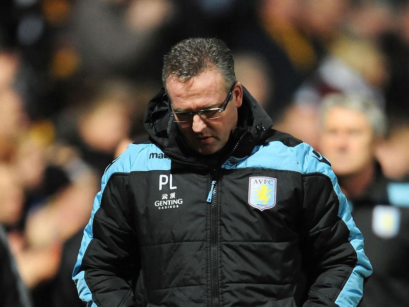 Aston Villa boss Paul Lambert had some thinking to do at half-time, with his side still trailing 1-0