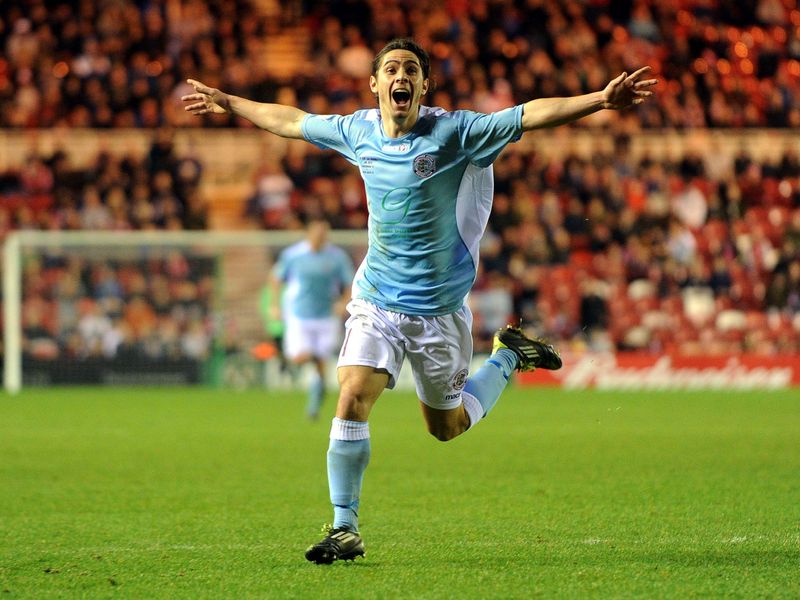 An historic moment for Hastings as Bradley Goldberg scores for the Arrows at the Riverside against Middlesbrough, but the game ends in a 4-1 win for Boro.