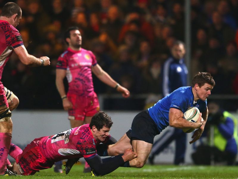 Brian O'Driscoll: Also notched a try for Leinster in the Pool 5 clash but the European champions are out following Munster's 29-6 win over Racing Metro