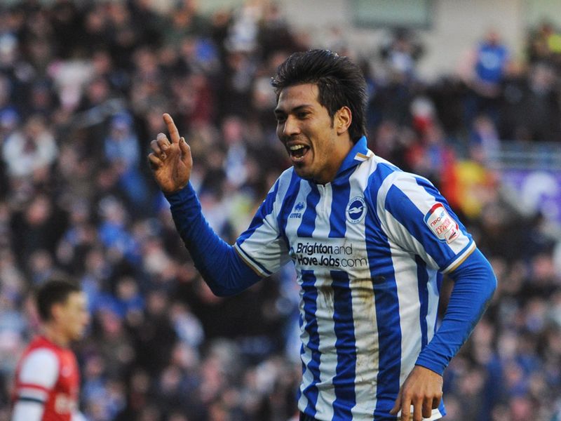 Leonardo Ulloa scored on his debut to get Brighton back on level terms