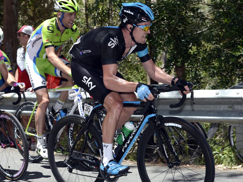 Chris Sutton climbed well and was the second Team Sky rider home at the end of the day