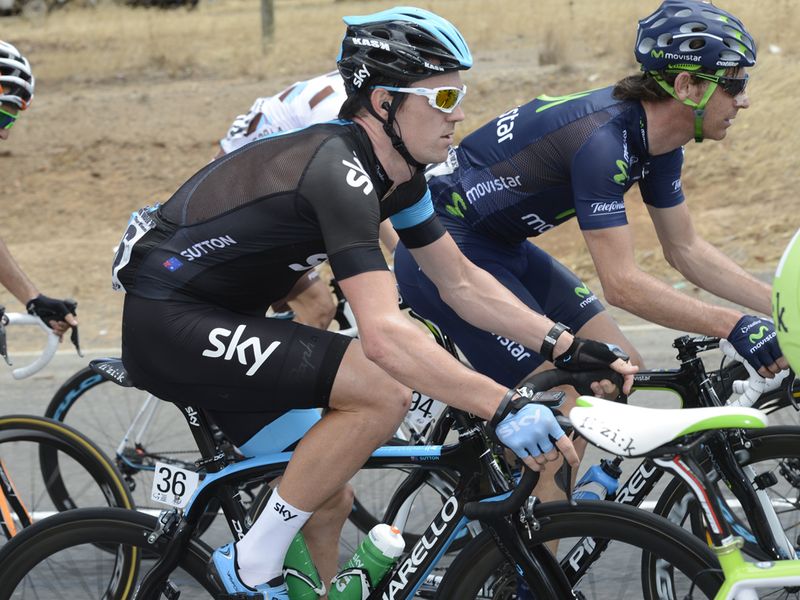 Chris Sutton flashes past in the peloton