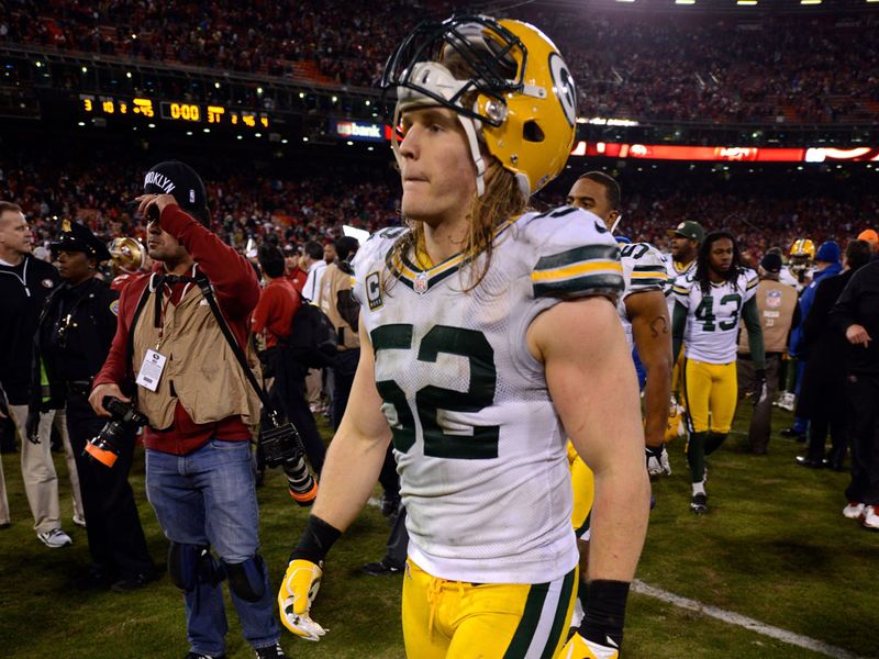 Clay Matthews was left dejected after the Packers were eliminated from the play-offs.
