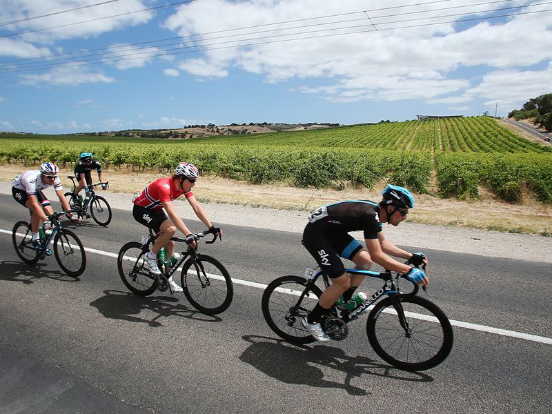 Bernhard Eisel was again leading the line as Team Sky dictated the pace...