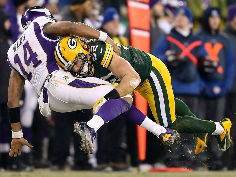 Joe Webb, who started at quarterback for the Vikings in place of the injured Christian Ponder, is sacked by Clay Matthews.