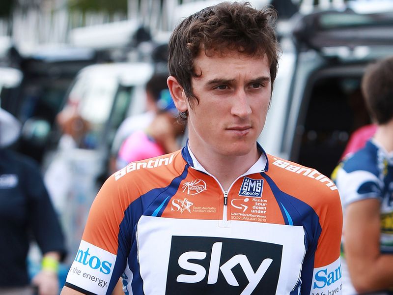 Geraint Thomas headed to the start with a slender lead of five seconds to defend