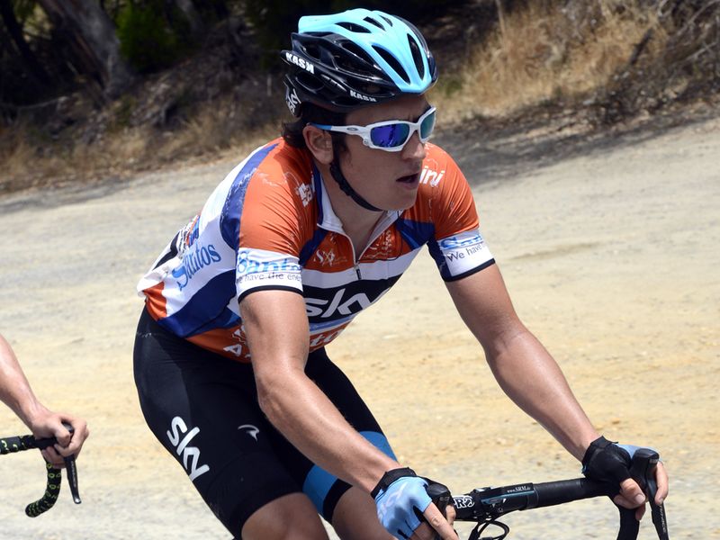 Thomas was well protected by the team during the 139-kilometre test