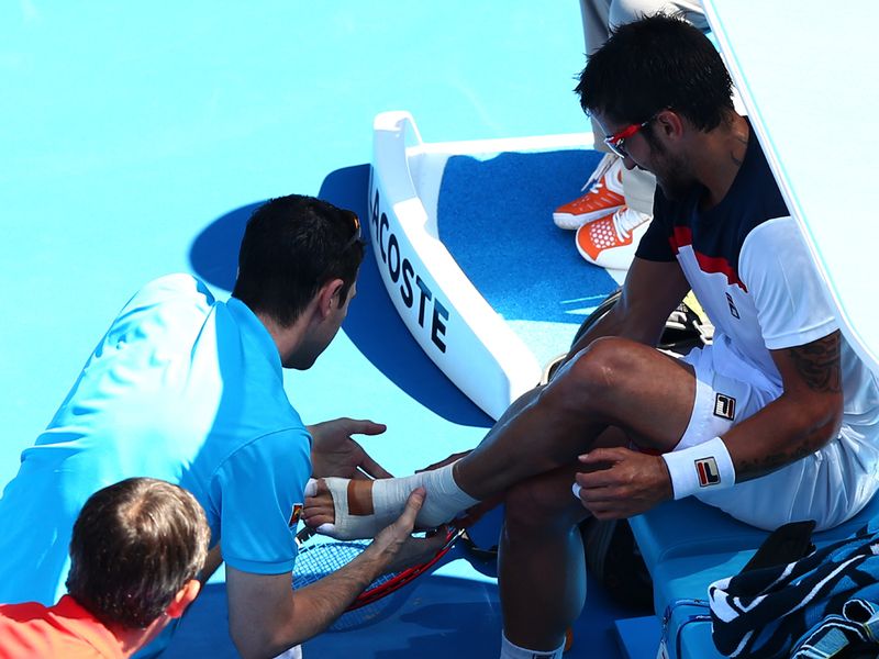 Janko Tipsarevic was struggling with a foot injury ...