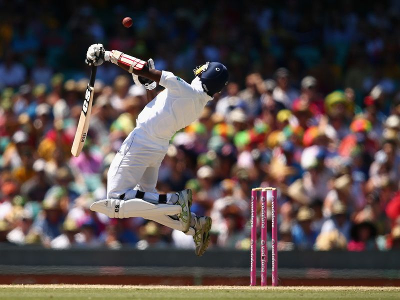 Nuwan Pradeep dealt with some nasty short stuff before going out for nine.